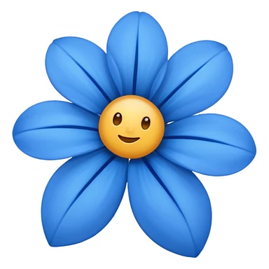 blue flower sticker