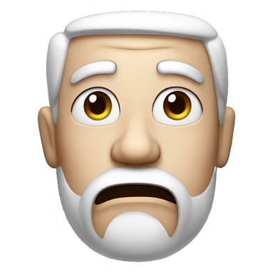 3d face with the expression of confuion sticker