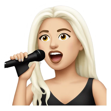 Lady Gaga singing emoji sticker