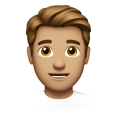 brown haired man in white shirt sticker