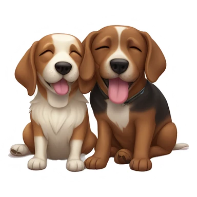 Couple of dogs prépare toi sleep  sticker