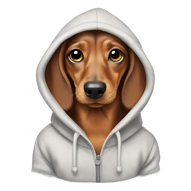 Dachshund in hoodie sticker