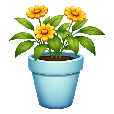 empty flower pot, glass sticker