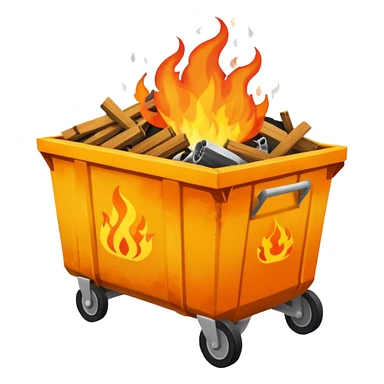 dumpster fire sticker