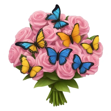 bouquet of butterflies sticker