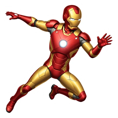 ironman flying sticker