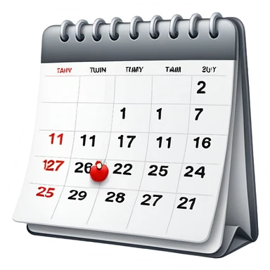 Calendar with x marked  sticker