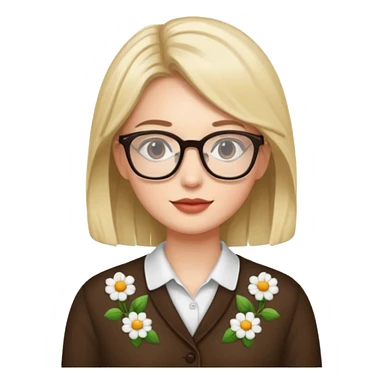 une belle personne avec beaucoup de details, des lunettes  sticker