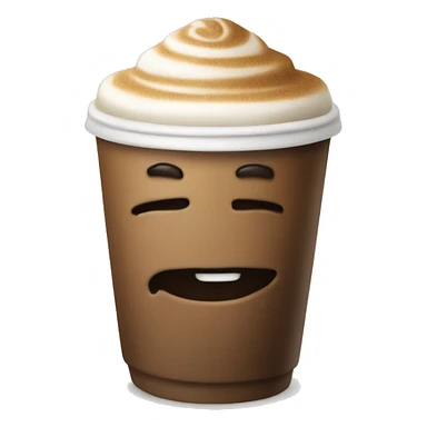 Coffee with a straw sticker