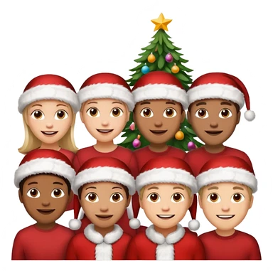 Merry Christmas emoji with my family photo sticker