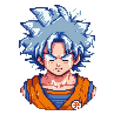 Goku crying sticker