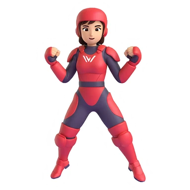 Ilia Topuria performing a victory pose, muscular, wearing fight gear, energetic sticker