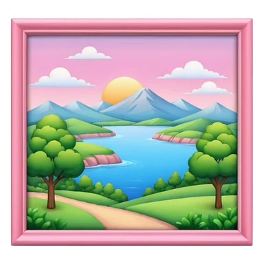 pink framed picture sticker