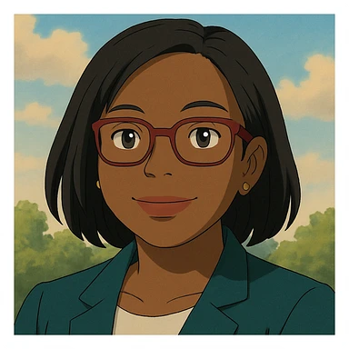 Kemi Badenoch, headshot, ghibli style sticker