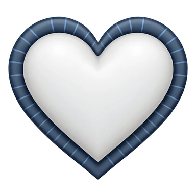 white heart with a striped pattern sticker