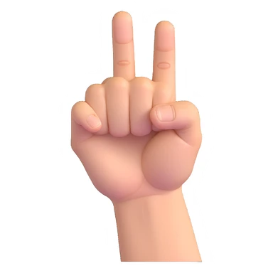 hand facing forward in a fist, thumb between index and middle fingers sticker