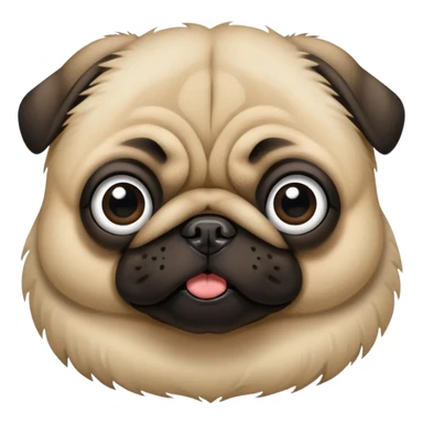 pug rolling eyes  sticker