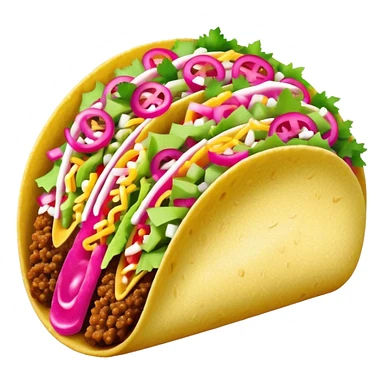 Hot pink tacos sparkly sticker