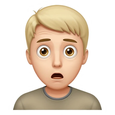 astonished man sticker