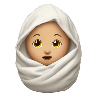 swaddled baby with kisses sticker