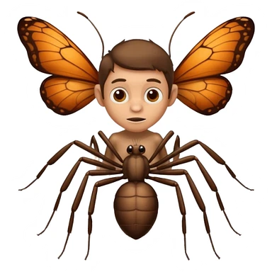 O garoto formiga ô cara de macaco braço de borboleta pernas de aranha e cu de mosquitode mosquito sticker