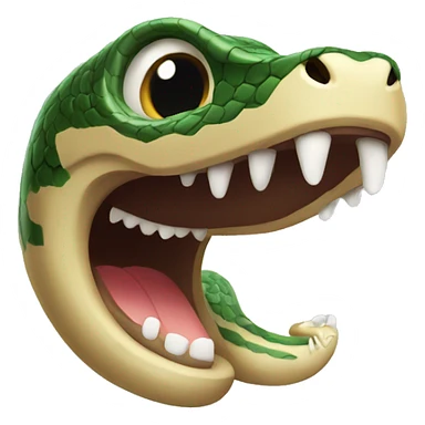 Snake with two teeth sticker