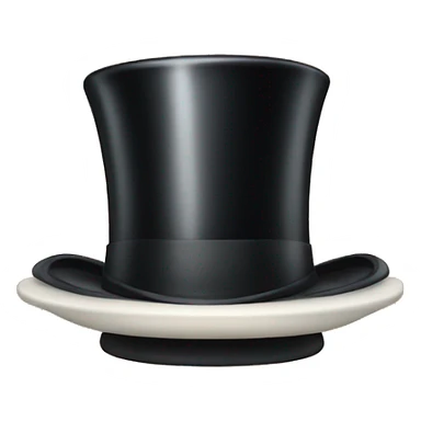 dish with a top hat sticker