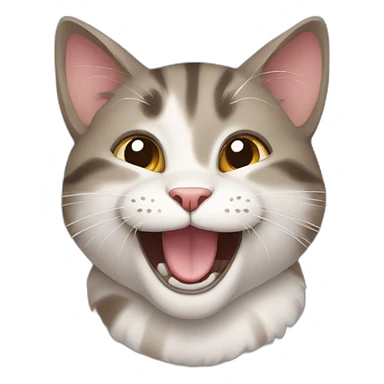 laughting cat sticker