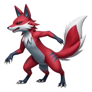 Zoroark-Zangoose-Zeraora-Fakémon-hybrid-creature (full body)  sticker