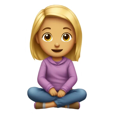 little girl sitting sticker