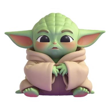 farting Baby Yoda and Kayzer dying from the smell sticker