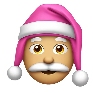 pink santa hat sticker