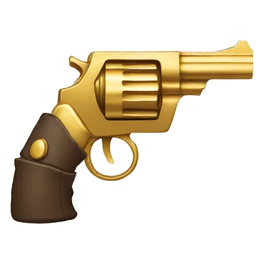hand holding Golden gun sticker