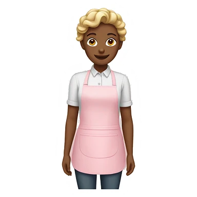 pastel pink apron  sticker