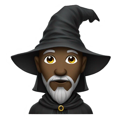 a cool looking black wizard sticker