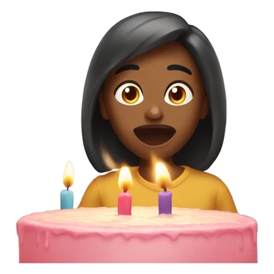 blowing candles sticker