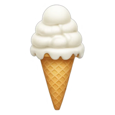 White ice-cream sticker