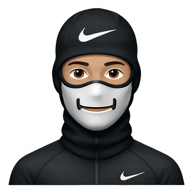Hombre con pasamontañas nike sticker