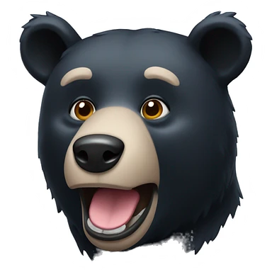 Black bear for tik tok sticker