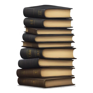 Dark academia pile of books sticker