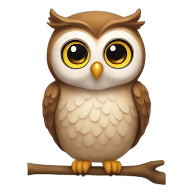 Cute owl sticker