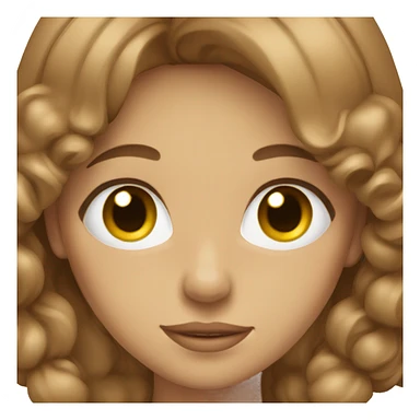 Light brown hair bow sticker