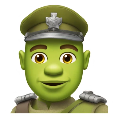 Shrek Soldier in uniform sticker