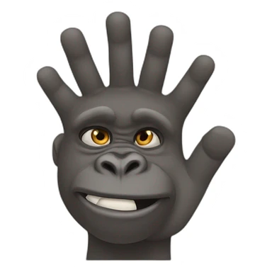 forehead hand salute gorilla sticker
