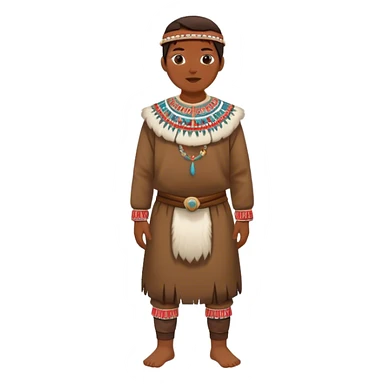 full scale standing  greenland citizen traditional outfit  sticker