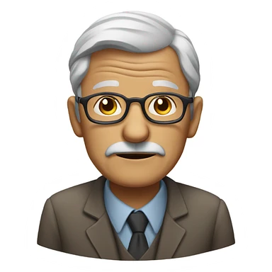 Old man with glasses  sticker