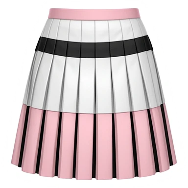 short pink white black skirt sticker