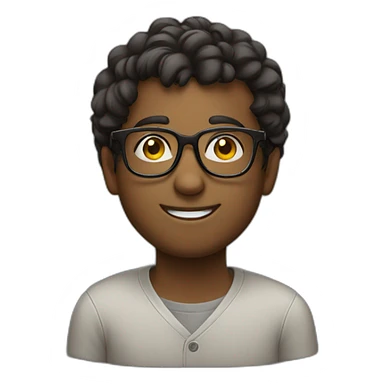 nerd with glasses, few hari sticker