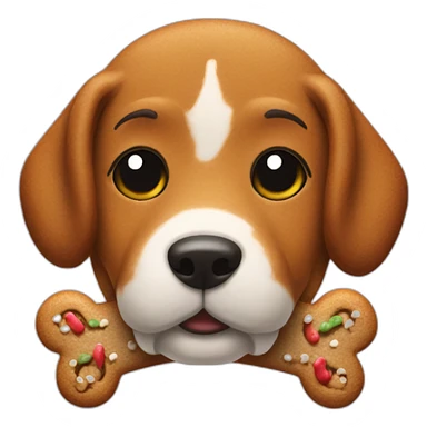 dog gingerbread cookie sticker