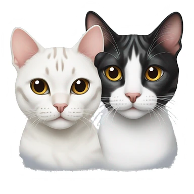White Bengal cat and tuxedo cat sticker